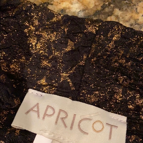 Apricot Gold Foil Bodycon Dress Metallic NWT - Picture 6 of 7